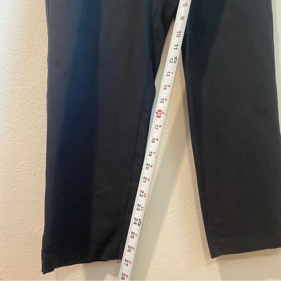 Eileen Fisher Pants Womens Medium Black Straight Tapered Organic Cotton Stretch - Picture 8 of 9